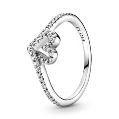 1004790100000 - Wishbone Ring für Damen aus 925er Silber mit Zirkonia