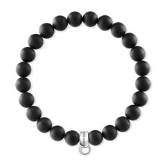 1005160400003 - Damen Charm Club Armband aus 925er Silber und Obsidian