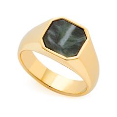 1005300500006 - Ring Lira für Damen aus Edelstahl mit Marmor IP Gold