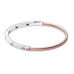 1005588000007 - Signature Armreif für Damen Sterlingsilber bicolor