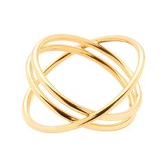 1005616200003 - Trinity Ciao Ring für Damen aus Edelstahl IP gold