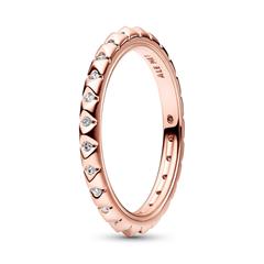 1005641100002 - Damen Pyramiden Ring mit Zirkonia ME IP Rosé