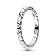 1005641200009 - Pyramiden Ring für Damen aus 925er Silber Zirkonia ME