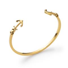 1005645300002 - Damen Armreif The Anchor II aus Edelstahl IP Gold