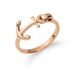 1005652800007 - The Anchor II Ring für Damen aus Edelstahl IP Rosé