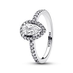 1005659000004 - Halo-Ring für Damen aus Sterlingsilber mit Zirkonia