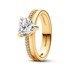 1005671200000 - Timeless Herzring für Damen mit Zirkonia IP Gold