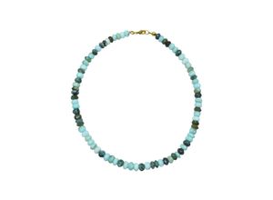 1011082888850 - Collier FIRETTI Schmuck Geschenk Halsschmuck Halskette Farbstein Edelstein Opal Halsketten Gr 42 Messing Breite 10 mm bunt (gelbgoldfarben grün blau blau) Damen Colliers