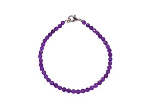 1011181111705 - Armband FIRETTI Schmuck Geschenk Silber 925 Armschmuck Edelstein Amethyst Armbänder Gr 17 Silber 925 (Sterlingsilber) bunt (silberfarben lila lila) Damen Made in Germany - mit Amethyst