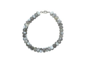 1011182888286 - Armband FIRETTI Schmuck Geschenk Silber 925 Armschmuck Armkette Edelstein Opal Armbänder Gr 17 Silber 925 (Sterlingsilber) silberfarben (silberfarben grau grau) Damen Armbänder Silber