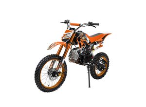 1101091096435 - Kinder-Crossbike JC125 Benzin-Kindermotorrad 125 ccm 17 14-Reifen 4-Takt-Motor 80 km h ab 8 J (Orange)