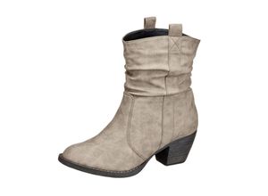 1234303857392 - Große Größen Cowboy Stiefelette grau Gr39