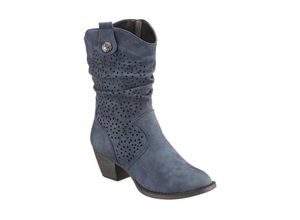 1234598705361 - Große Größen CITY WALK Westernstiefelette blau Gr36