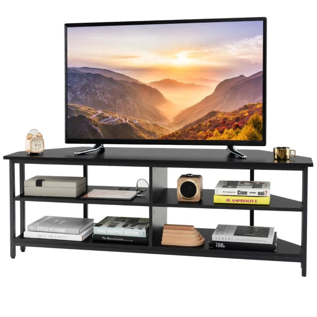 2000023538793 - Corner TV-Konsole mit integrierter Ladestation und Stauraum für TV-Geräte bis zu 65 Zoll