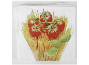 2004005802001 - Buri - 24x 20er Packung Servietten 33x33cm 3-lagig Papiertuch Tomate 480 Stück