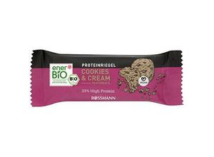 2005615375145 - enerBiO Bio Cookie & Cream Proteinriegel 18 Riegel