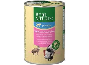 2050000083136 - REAL NATURE Junior Wildkaninchen & Pute 6x400 g