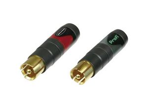 2050000236150 - NF2CB2 Cinch-Steckverbinder Stecker gerade Polzahl (num) 2 Schwarz Rot 2 St