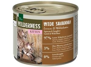 2050000237386 - REAL NATURE WILDERNESS Kitten Wide Savannah Lamm & Wildschwein 6x200 g