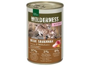 2050000586347 - REAL NATURE WILDERNESS Kitten Wide Savannah Lamm & Wildschwein 12x400 g