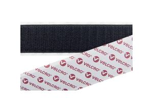 2050001746573 - VELCRO® E08802533013025 Klettband zum Aufkleben Haftteil (L x B) 25000 mm x 25 mm Schwarz 25 m