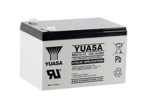 2050004548631 - REC14-12 YUAREC1412 Bleiakku 12 V 14 Ah Blei-Vlies (AGM) (B x H x T) 151 x 97 x 98 mm Flachstecker 635 mm Geringe Selbstentladung Wartungsarm