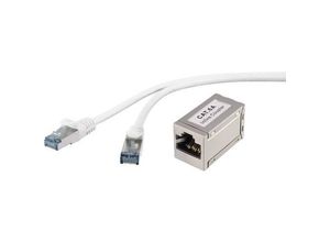 2050005855370 - RF-3829260 RJ45 Netzwerkkabel Patchkabel CAT 6a S FTP 1500 m Grau mit Rastnasenschutz Flammwidrig 1 St