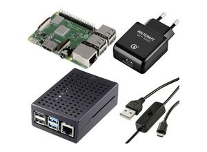 2050006568651 - TRU COMPONENTS Pure Set Raspberry Pi® 3 B+ 1 GB 4 x 14 GHz inkl Netzteil inkl Gehäuse