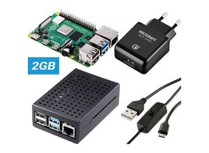 2050006568675 - TRU COMPONENTS Pure Set Raspberry Pi® 4 B 2 GB 4 x 15 GHz inkl Netzteil inkl Gehäuse