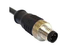 2050007275879 - M12 Konfektioniertes Kabel M12 Nicht abgeschlossen 3-polig Stecker 4 A Schwarz Länge 1m