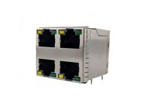 2050007453420 - RJSGE4 RJ45-Steckverbinder Cat5e Buchse 2 x 2-Port 8P8C-polig Leiterplatten-Montage Modular Jack