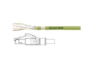 2050010275569 - Helukabel 806621-1 RJ45 Netzwerkkabel Patchkabel CAT 6a S FTP 300 m Grün PUR-Mantel Geflechtschirm Folienschirm flexibler Innenleiter 1 St