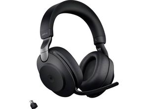 2050010536387 - Evolve2 85 MS Telefon Over Ear Headset Bluetooth® kabelgebunden Stereo Schwarz Mikrofon-Rauschunterdrückung Lautstärkeregelung Batterieladeanzeige