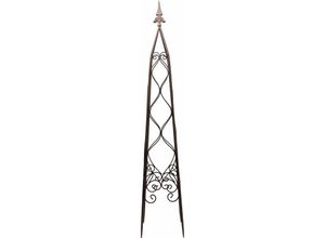 2076925032356 - Trendline - Metallobelisk 121 cm braun antik Metallobelisk