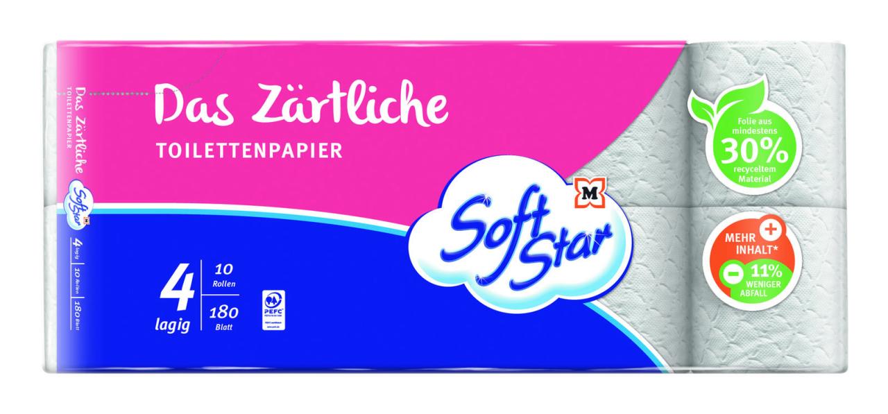 2200269307560 - Toilettenpapier Das Zärtliche 4-lagig 2200269307560 Soft Sta