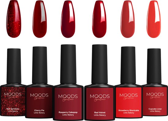 2950026890797 - Moods Gellac 6-teiliges Set - Gel-Nagellack - 8ML - Little Bakery Edition