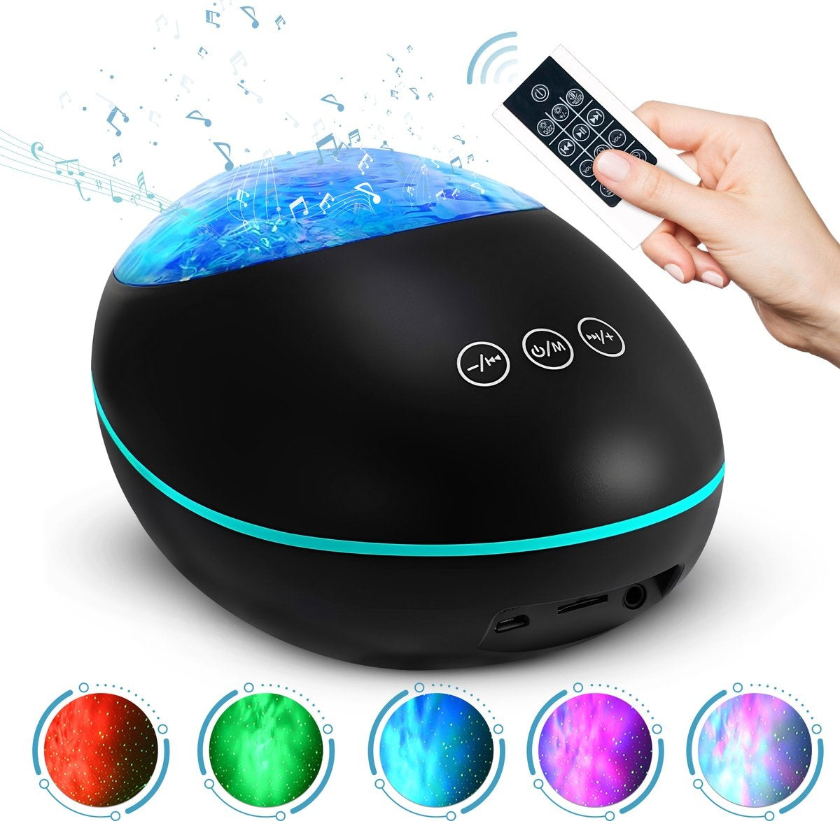 2950032168026 - MW® - Galaxy-Projektor - Sternenprojektor - Sternenhimmel-Projektor - Weißes Rauschen - Bluetooth