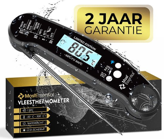 2950032782697 - Premium Fleischthermometer - BBQ-Thermometer - Schwarz