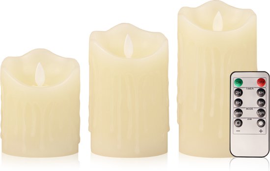 2950042028624 - FUEGOBIRD Wiederaufladbare LED-Kerze - 3er-Set