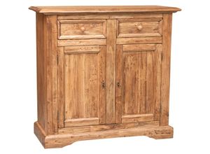 3000005161642 - Biscottini - Country Sideboard aus massivem Lindenholz natur L110xPR45xH103 cm Made in Italy