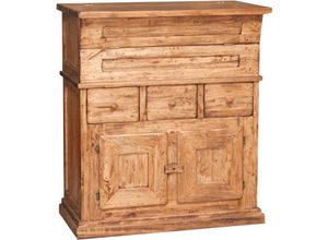 3000005162403 - Biscottini - Sideboard aus massivem Lindenholz natur L81xPR45xH92 cm Made in Italy