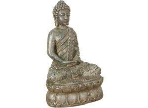 3000005164254 - Biscottini - Buddha-Statue aus Harz mit antikem Goldfinish L36xPR29xH60 cm