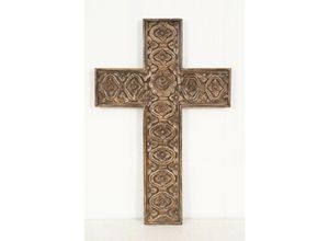 3000005187017 - Biscottini - Holzkreuz Wanddekoration mit Relief-Finish