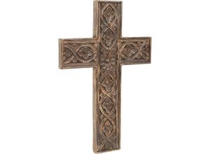 3000005187024 - Biscottini - Holzkreuz Wanddekoration mit Relief-Finish