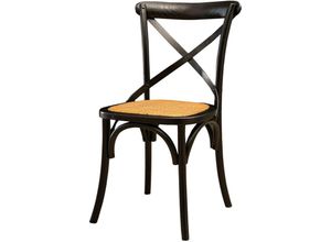 3000005443052 - Vintage Thonet Stuhl 88x48x52 cm Holzstuhl Rustikale Stühle Küchenstuhl Esszimmerstühl Moderner Stuhl für Esstisch Restaurant - schwarz