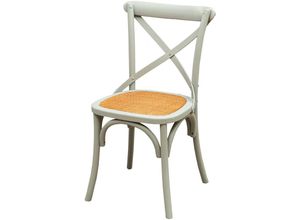 3000005443076 - Moderner Holzstuhl 88x48x52 cm Rustikale Stühle Vintage Thonet Stuhl Küche Esszimmer Restaurant Bistro (Grau) - grau