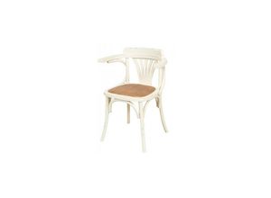 3000005465221 - Thonet Holzstuhl für Esstisch Restaurant Pizzeria Küche Bauernhäuser Arme Kunst gealtertes Holz L45xPR42xH77 cm - antikes weiß