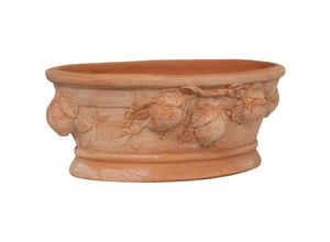 3000005470836 - Biscottini - Terrakotta-Schale 100% Made in Italy Vollständig handgefertigt Vase für draußen