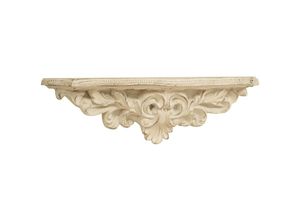 3000005482365 - Biscottini - resin regal in antiqued white finish L45XPR125XH14 cm