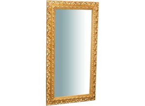 3000005482372 - Biscottini - Wandspiegel vertikal horizontal aus Holz mit antikiertem Blattgold Finish Made in Italy